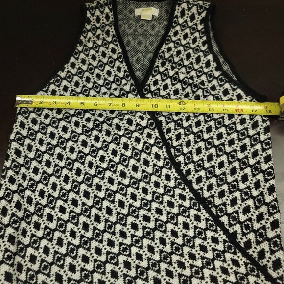 Anthropologie Maeve Womens XL Sweater 2Pc Black and White Tank and Shrug - Picture 15 of 16
